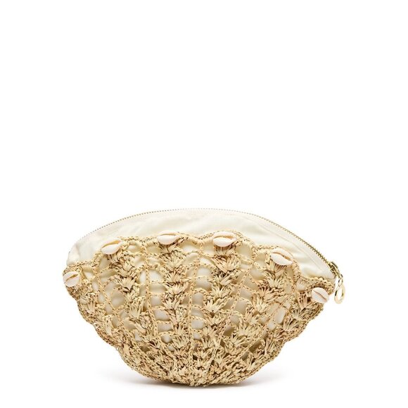 SENSI STUDIO Seashell Clutch in Natural & Beige New Womens Bag Handbag - Picture 1 of 12